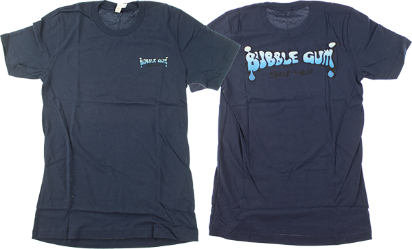 Bubble Gum Gradient Blue Logo T-Shirt - Large Size in Navy Heather | Stylish Casual Wear for Men & Women | Perfect for Everyday Outfits, Streetwear & Graphic Tee Lovers