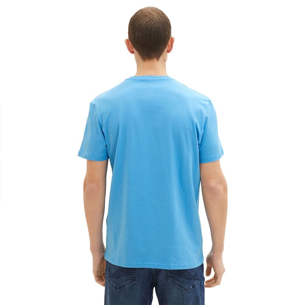 TOM TAILOR Men's Organic Cotton Logo T-Shirt - Comfortable Casual Wear for Everyday Outfits & Street Style