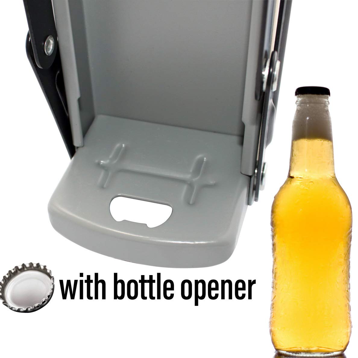 Heavy Duty Wall-Mounted Metal Can Crusher & Compactor with Bottle Opener - Smashes 12 oz & 16 oz Aluminum Cans, Soda, Beer, Seltzer & Plastic Bottles - Perfect for Recycling, Home Bars, Garages & Outdoor Parties