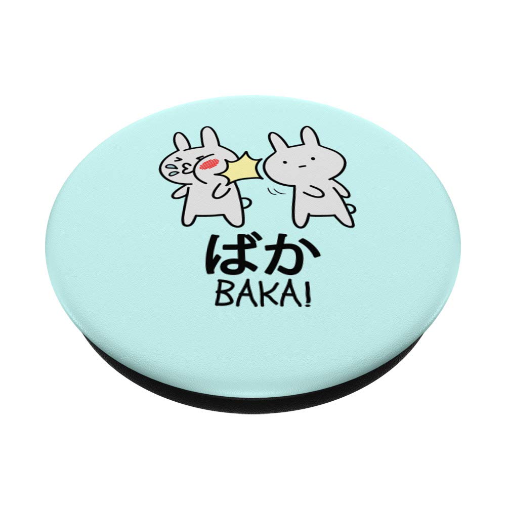 Baka Anime Manga Lover Otaku Gift - Japanese Rabbit Slap PopSockets PopGrip | Swappable Phone & Tablet Grip for Anime Fans | Perfect for Cosplay, Conventions & Daily Use