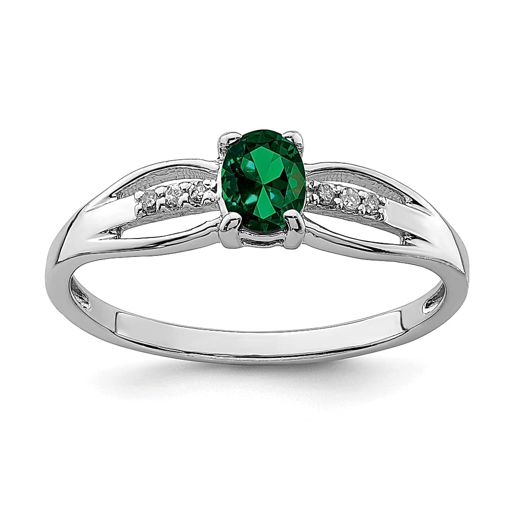 925 Sterling Silver Emerald Ring for Women - Elegant Green Gemstone Jewelry Gift for Her - Perfect for Anniversaries & Special Occasions