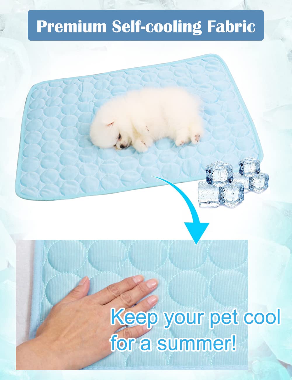 Foneso XXL Cooling Pet Mat for Dogs & Cats - 59