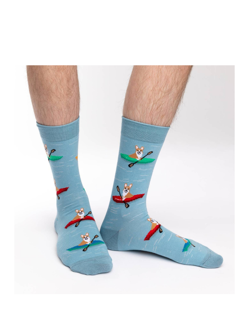 Corgi Kayaking Socks - Non-Slip Waterproof Dog Socks for Canoeing, Paddleboarding & Outdoor Adventures