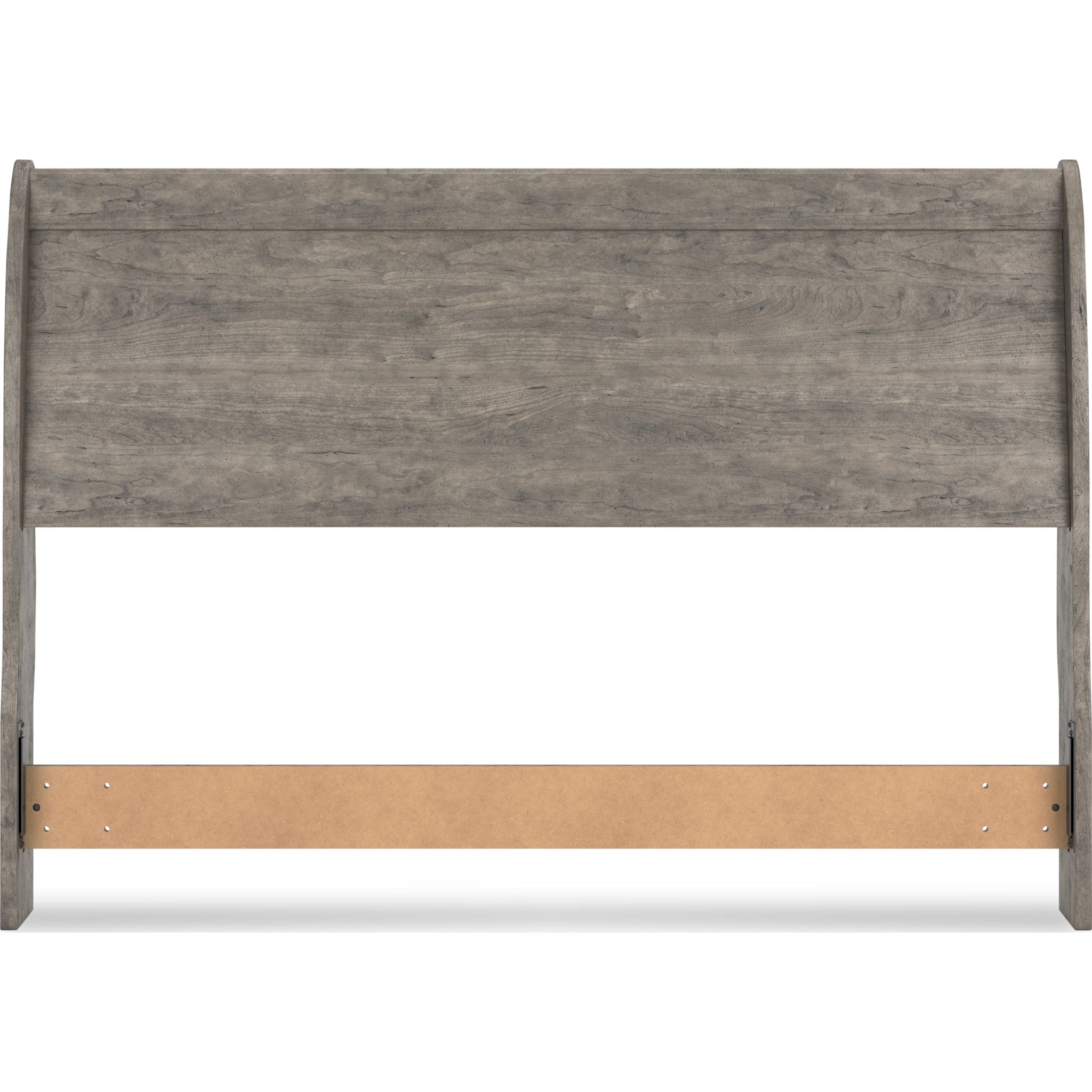 Bayzor Queen Sleigh Headboard in Gray - Elegant Upholstered Bed Frame for Master Bedroom Decor