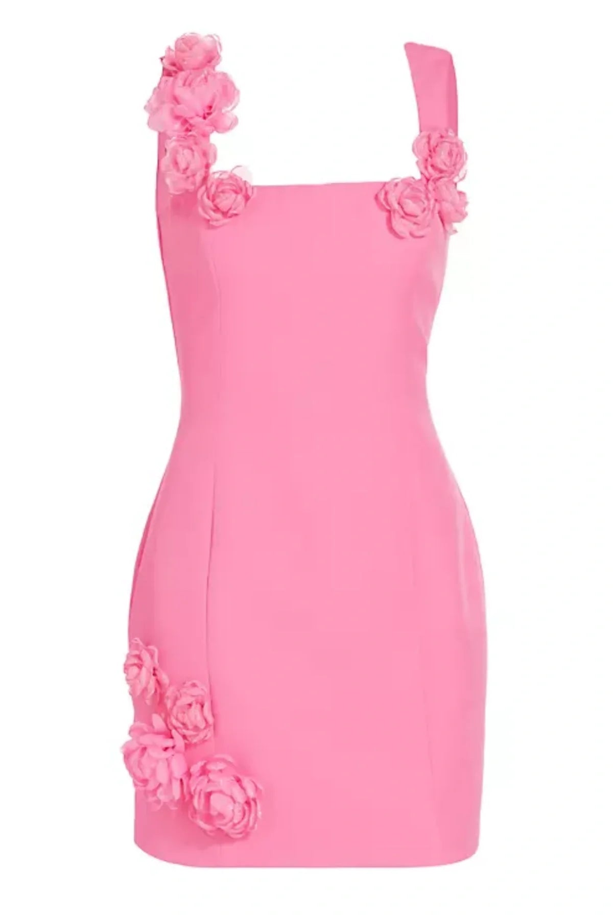 Dilanne Floral Appliqué Mini Dress for Women - Elegant Pink Party Cocktail Dress | Perfect for Weddings, Date Nights & Summer Outings
