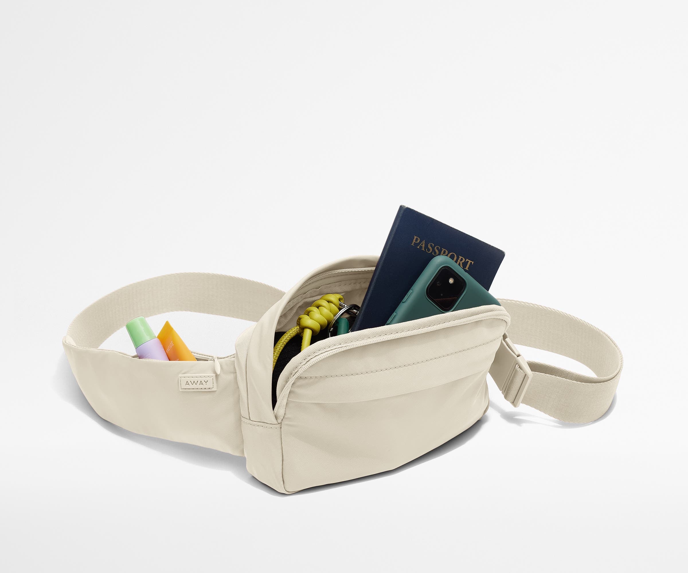 Featherlight Sling Bag in Salt White - Ultra Lightweight Crossbody Purse for Women & Men - Perfect for Travel, Hiking, and Everyday Use