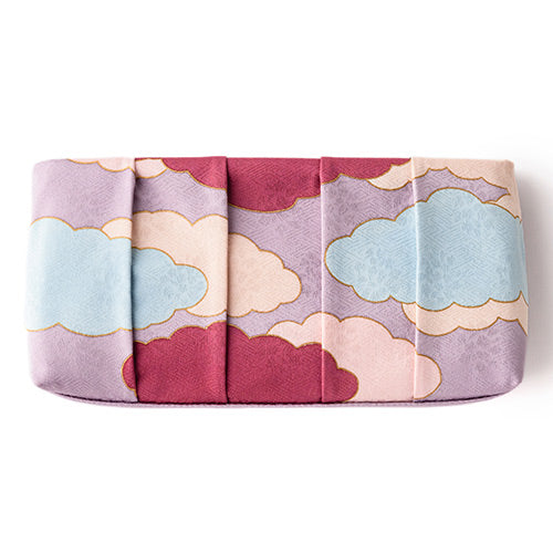 Authentic Kyoto Yuzen Purple Clutch Bag - Handmade in Japan | Perfect for Evening Events, Weddings & Special Occasions