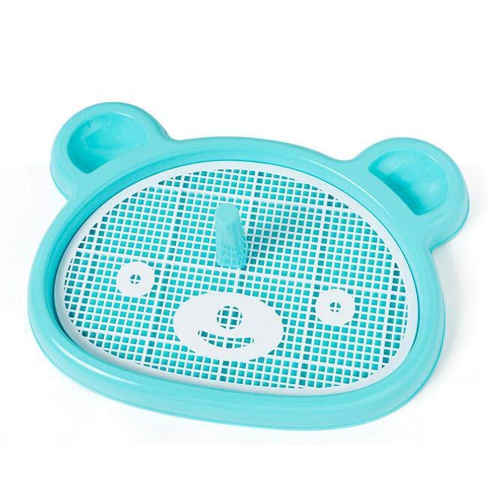 SLATIOM Portable Bear-Shaped Dog Toilet Tray with Column Urinal Bowl - Puppy Pee Training Pad for Small & Medium Dogs - Indoor Housebreaking Solution for Apartments & Travel