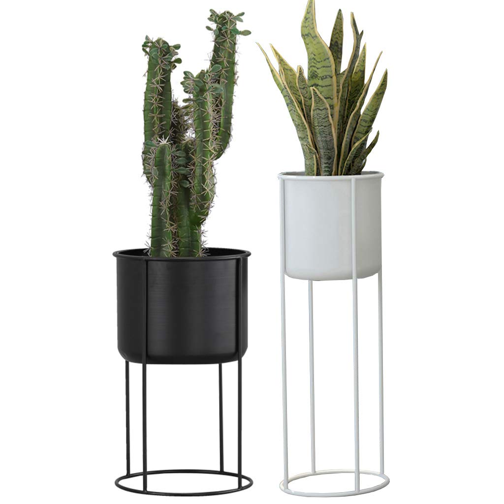 Modern 2-Piece Plant Stand Set - Sturdy Flower Pot Holder for Indoor & Outdoor Use | Balcony, Patio, Living Room Decor | Perfect for Displaying Potted Plants in Home & Garden