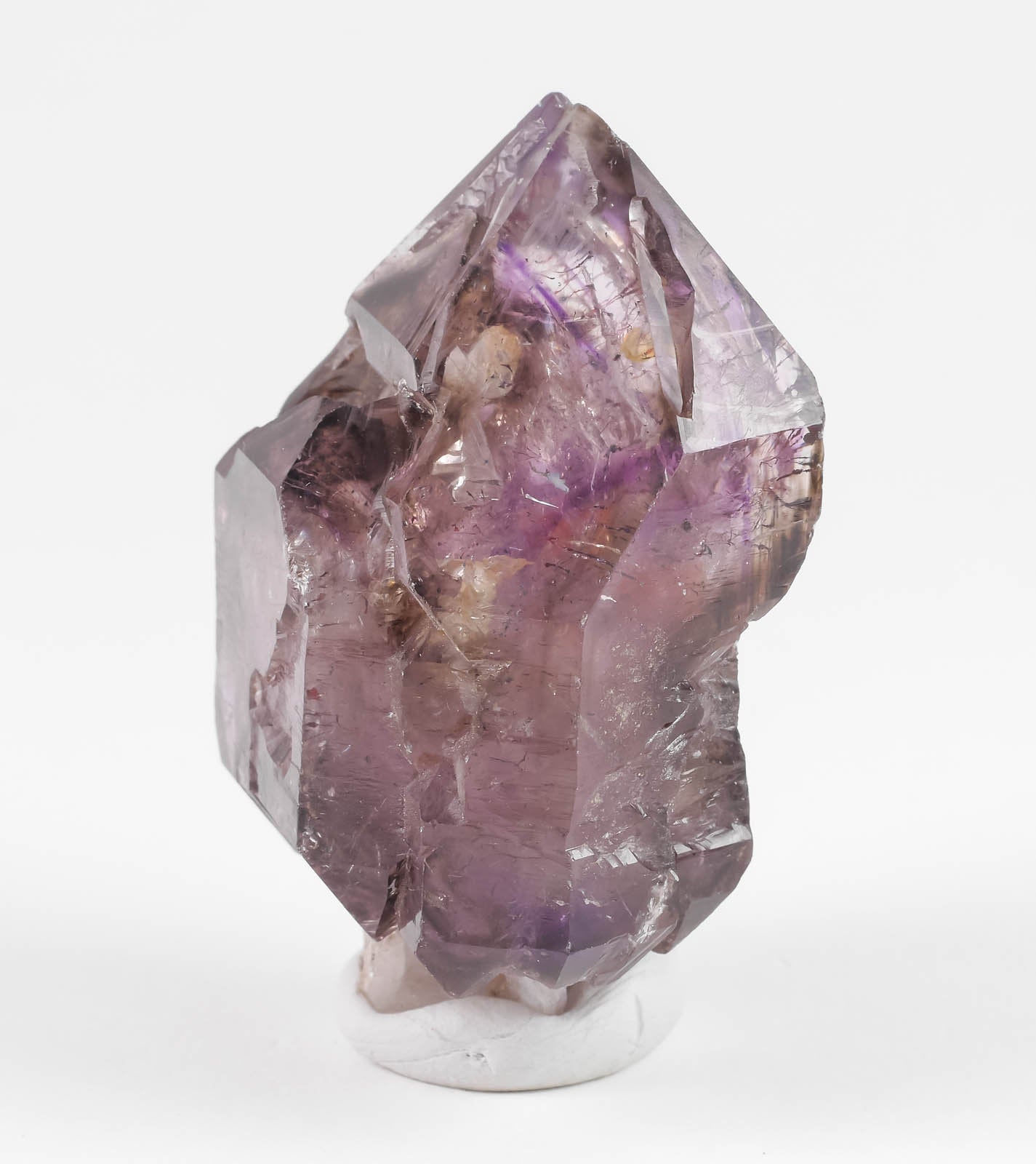 Natural Amethyst with Red Hematite Needles | Raw Crystal Gemstone | February Birthstone | Unique Spiritual Gift for Women | Boho Home Decor | Meditation & Healing Crystal | 38598