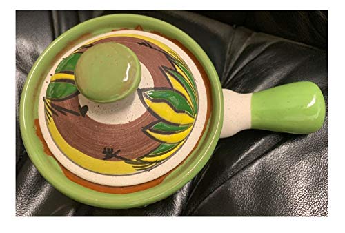 Authentic Mexican Handmade 16oz Clay Soup Bowl with Lid - Traditional Barro Ceramico Pot for Soup, Stew & Serving - Perfect for Home Dining & Gifts