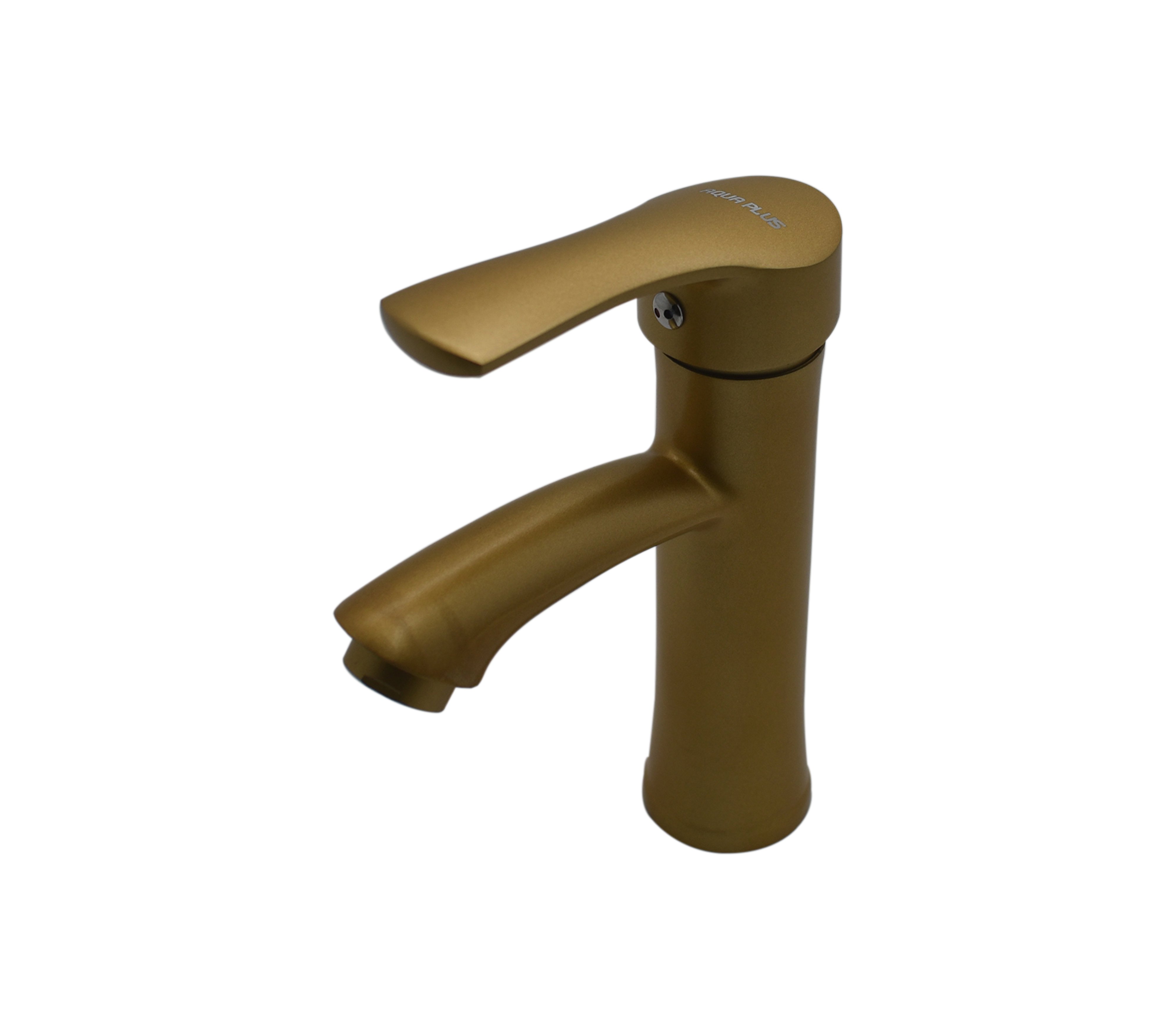 Aqua Plus Single Handle Bathroom Sink Faucet in Gold Finish - Model 4 435 2 - Perfect for Modern Bathroom Renovations and Home Upgrades