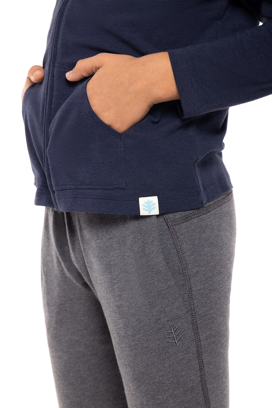 Kids' Navy Blue Seaside Hoodie - Soft & Comfortable Pullover for Beach, Park, and Outdoor Adventures