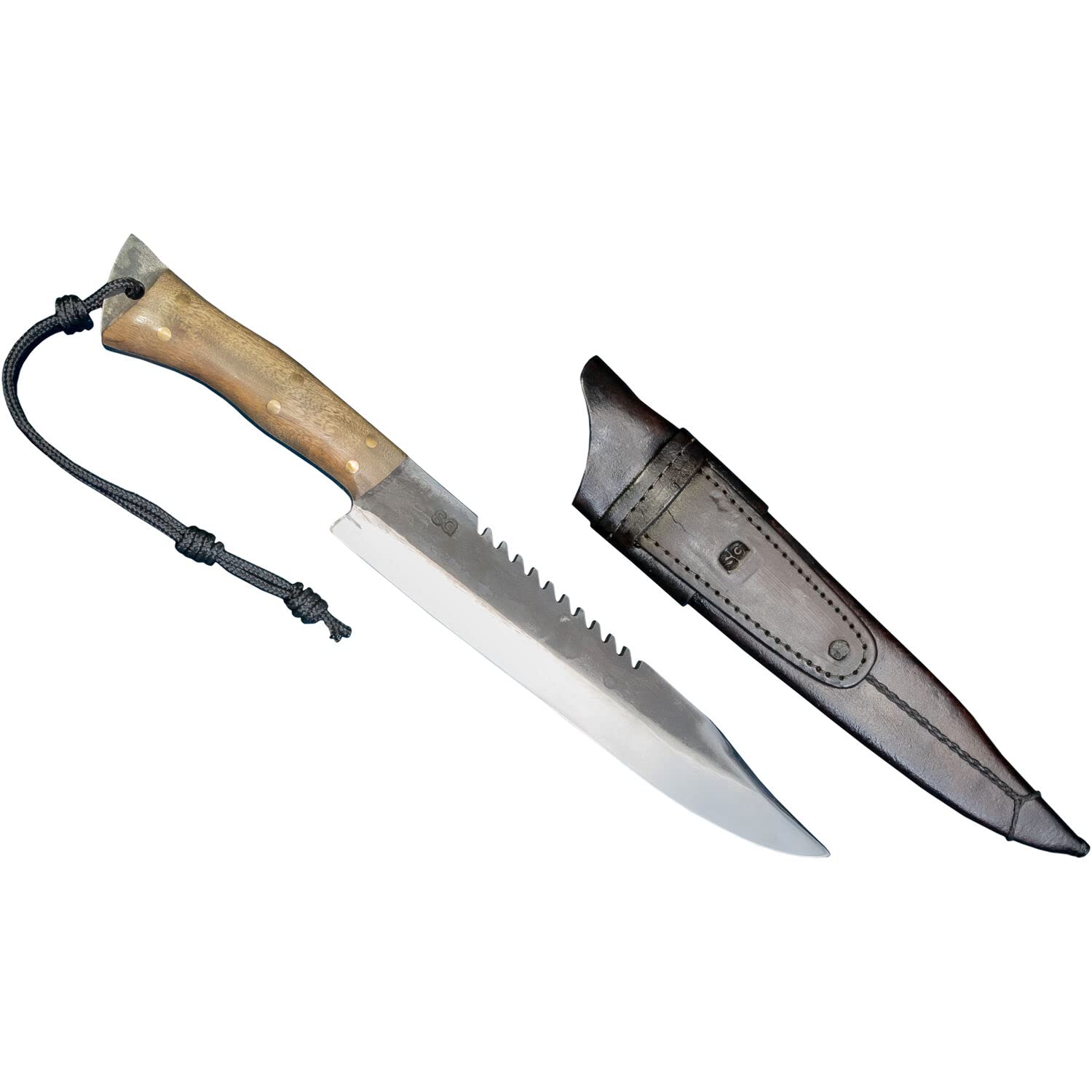 Brazilian Flame Hunter Bison Knife - Full Tang Fixed Blade Tactical Survival Knife | 420C Stainless Steel | Perfect for Outdoor Camping, Hunting & Emergency Preparedness