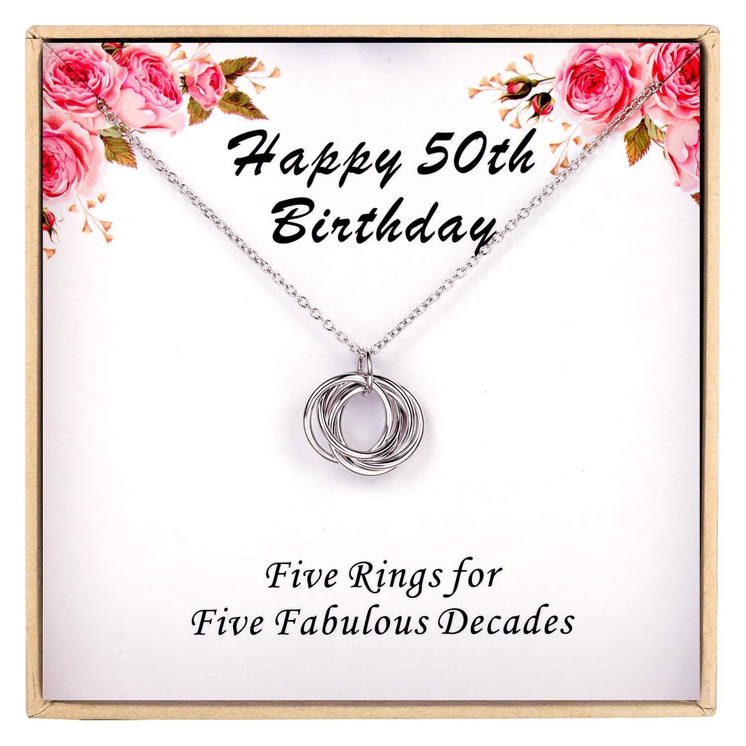 30th 40th 50th 60th 70th 80th 90th Birthday Gifts for Women - 925 Sterling Silver Happy Birthday Necklace Jewelry - Perfect for Milestone Celebrations, Anniversaries & Special Occasions