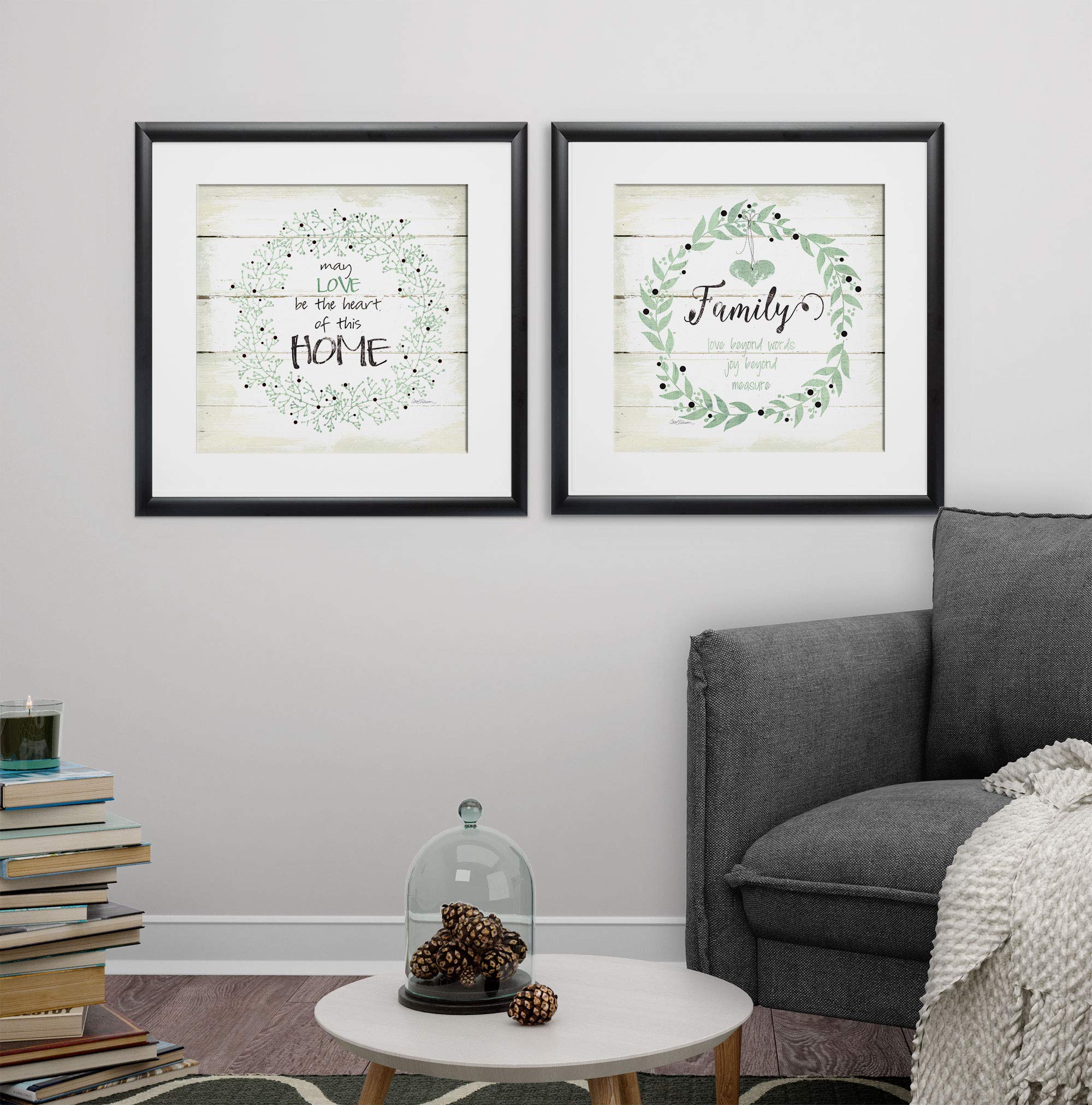Heart of This Home - 2 Piece Set Wall Art Prints for Living Room Decor, Bedroom & Office | Wexford Home Collection