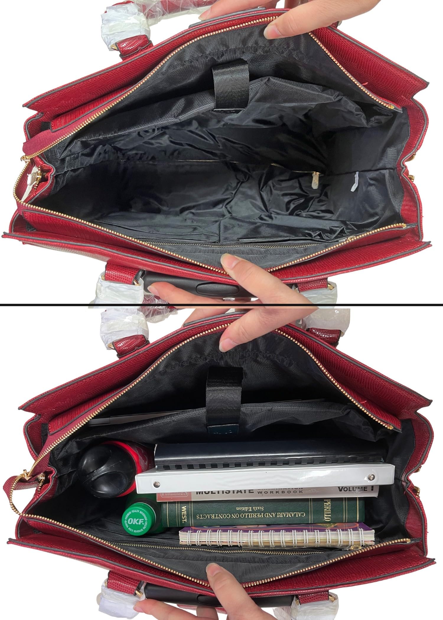 JKM & Co. Rolling Laptop Briefcase Tote Bag for iPad, Tablet, and 15