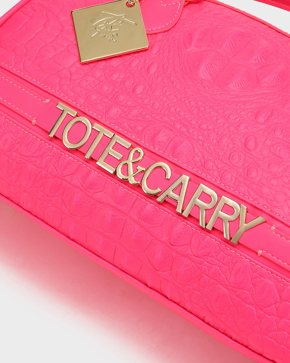 Luxury Italian Couture Handbag in Neon Pink - Elegant Women's Fashion Accessory for Parties, Weddings & Evening Events