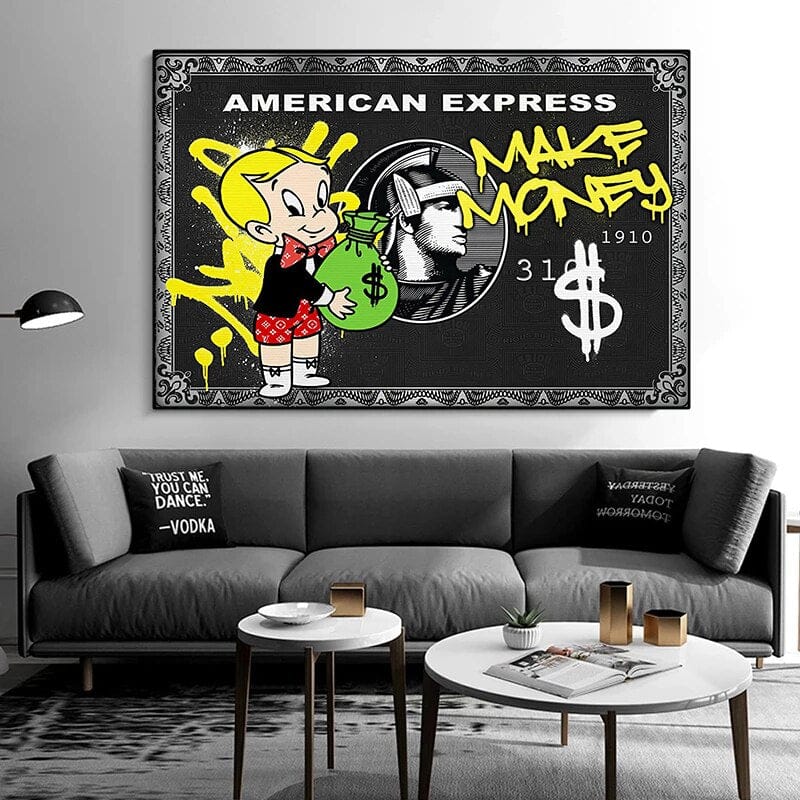 American Express Make Money Guide - Financial Success Tips for Wealth Building | Perfect for Home Office & Motivational Wall Art