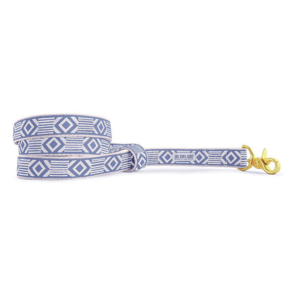 Premium Reflective Dog Leash - Lake Blue & Cream Color, Strong Durable Nylon for Small Medium Large Dogs - Perfect for Walking, Running, Night Safety & Outdoor Adventures