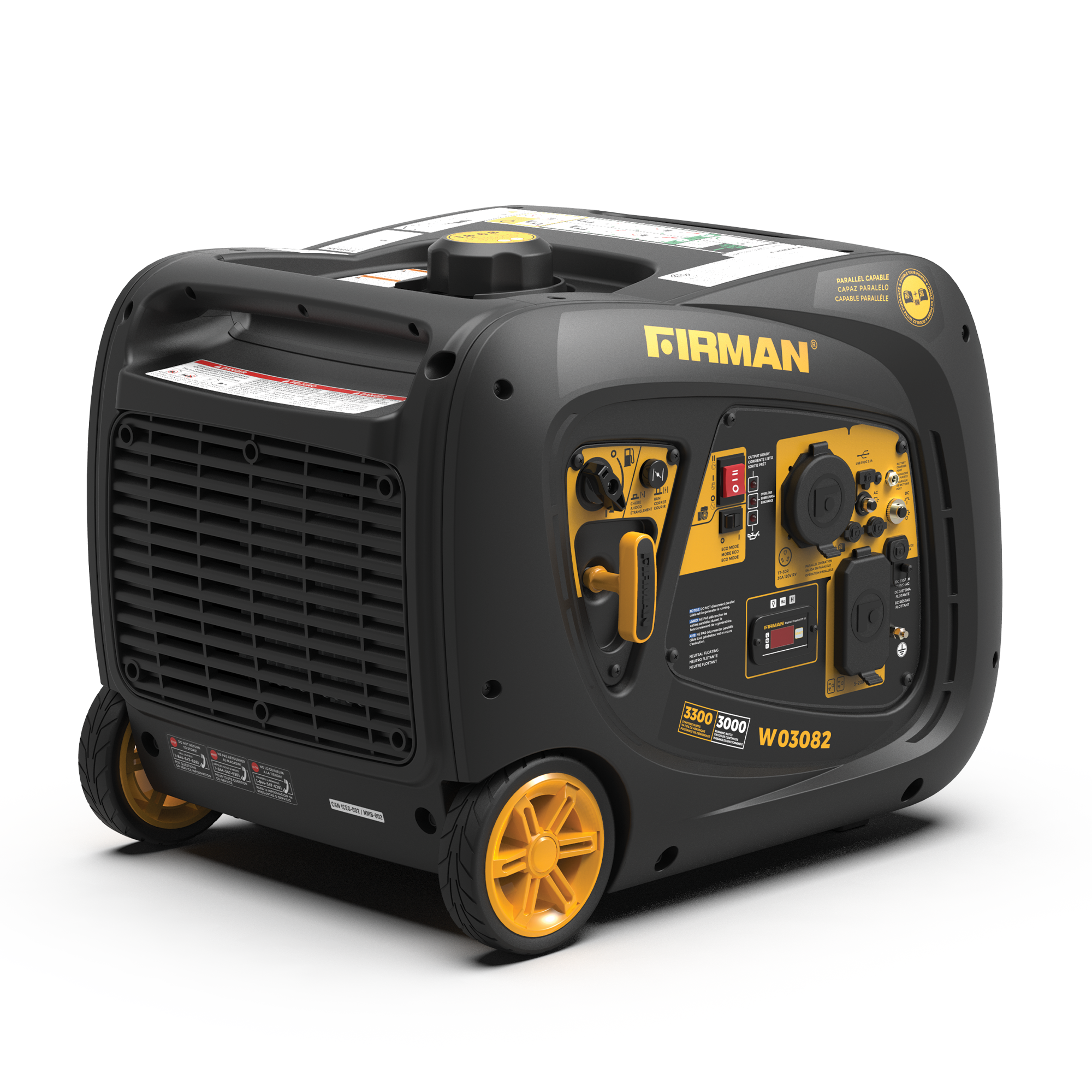 3300W Portable Inverter Generator with Electric Start - Quiet, Reliable Power for Camping, RV Trips & Emergency Backup