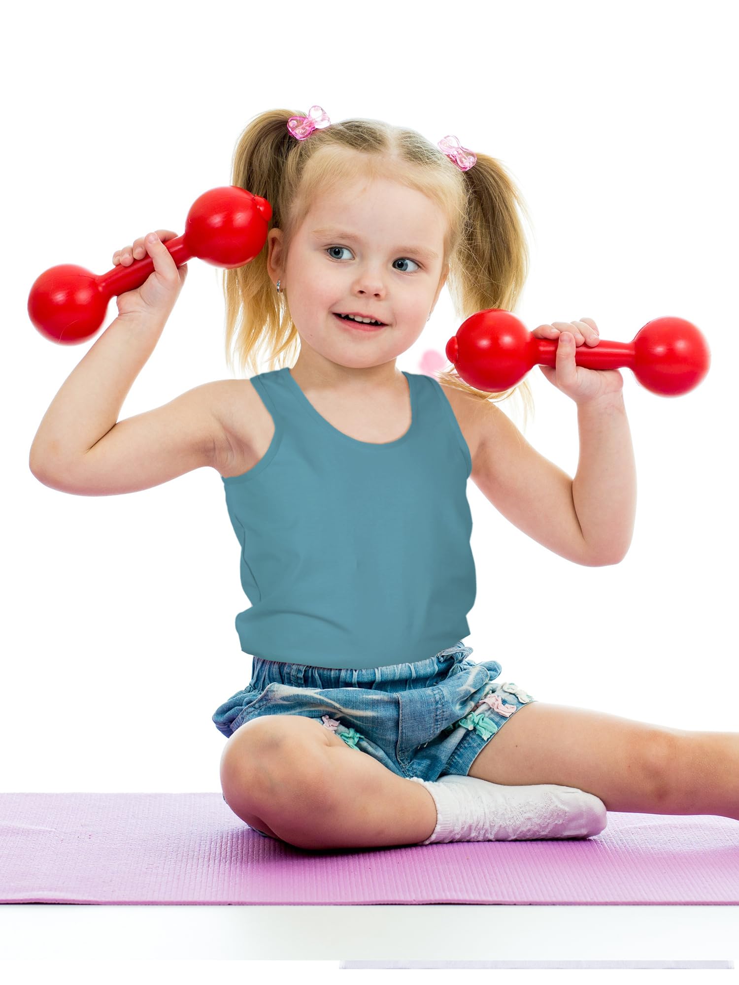 Geyoga 6-Pack Girls Dance Tank Tops - Racerback Crop Tops for Ballet, Gymnastics & Dance - Breathable Sleeveless Performance Wear - Perfect for Dance Class, Recitals & Practice Sessions