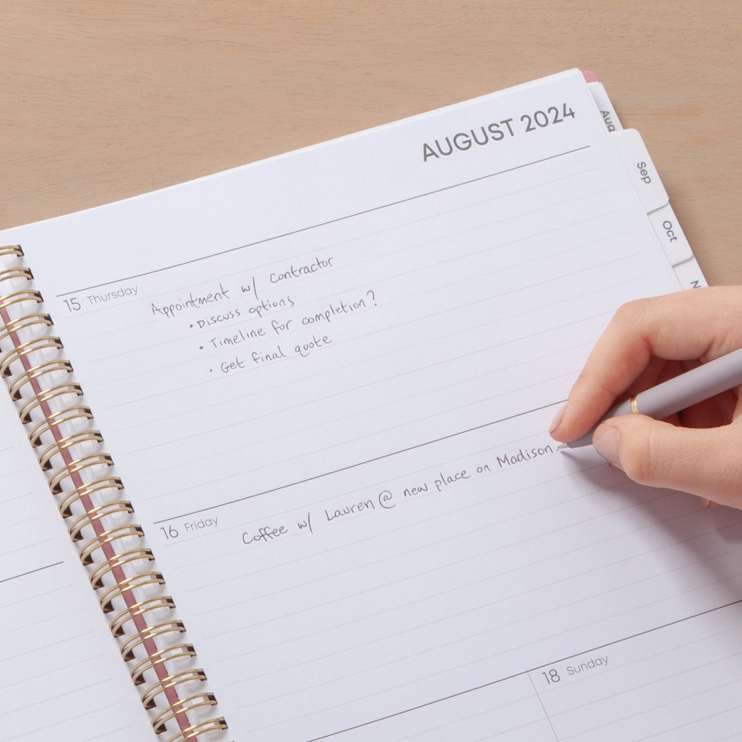 Blue Sky 17-Month Academic Planner 2024-2025 | August 2024 - December 2025 | 8.5