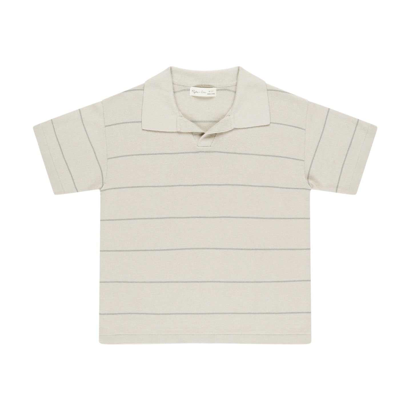 Chandler Knit Polo Shirt - Soft Eucalyptus Stripe Cotton Blend for Men | Perfect for Casual Wear, Office & Outdoor Activities