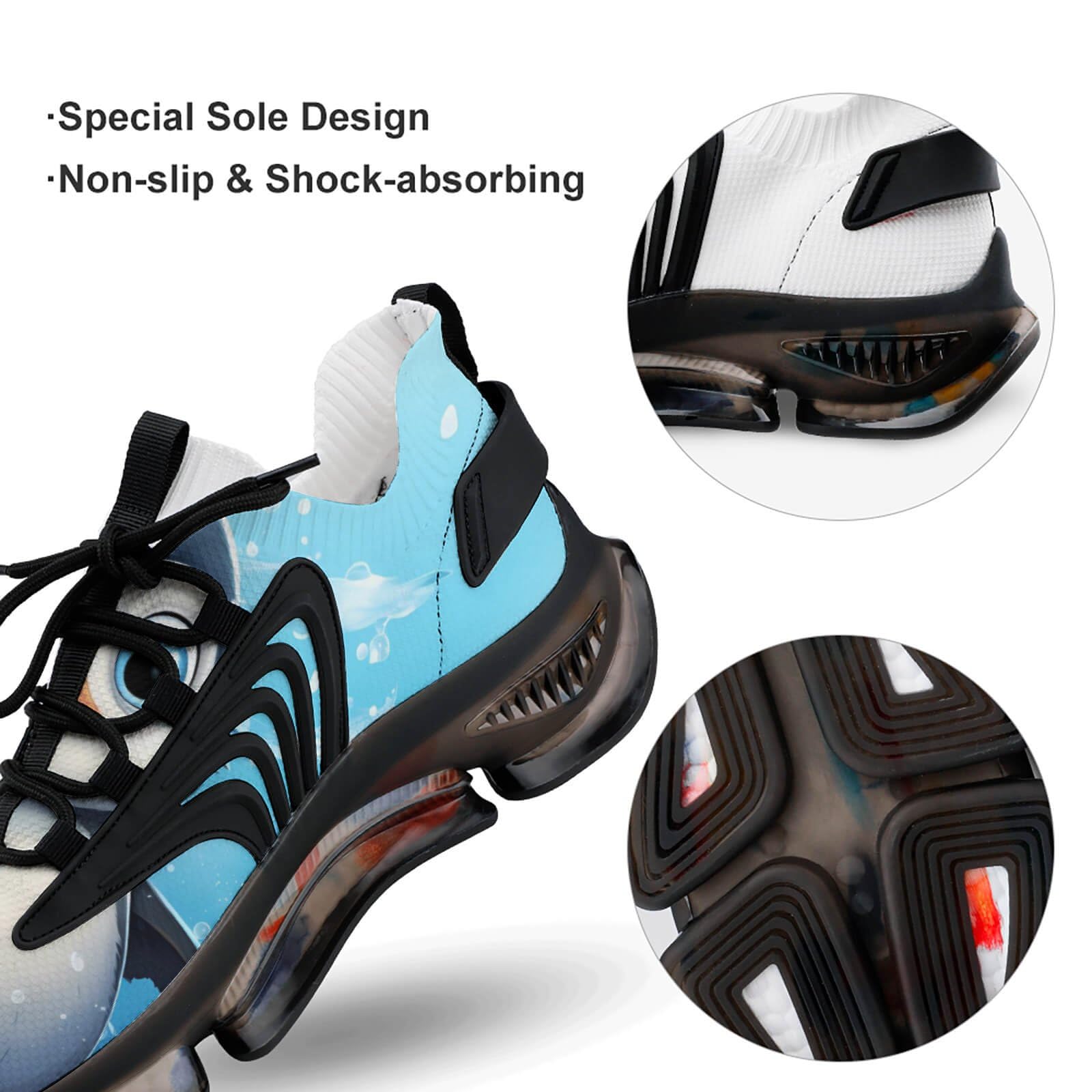 Lightweight Men's Running Shoes - Cute Penguin Design Athletic Sneakers for Gym, Hiking & Outdoor Sports | Comfortable & Fashionable Workout Shoes