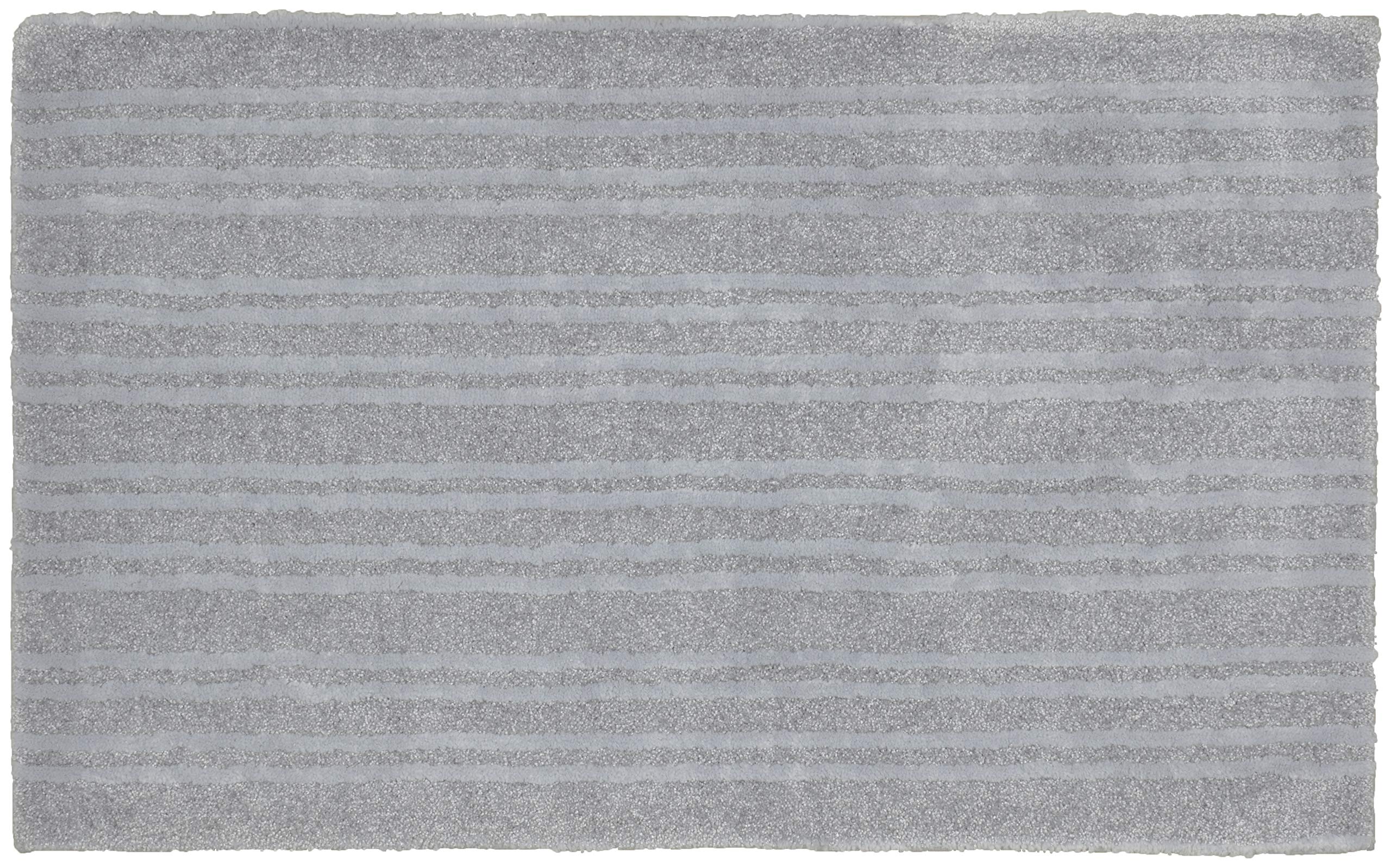 Garland Rug Grand Isle Bath Rug 24x40 Inches Platinum - Soft Absorbent Bath Mat for Bathroom, Shower & Vanity Area