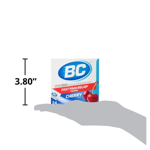 3 Pack BC Cherry Analgesic Pain Relief Powders - 24 Count Each | Fast-Acting Headache & Muscle Pain Relief for Home, Office & Travel