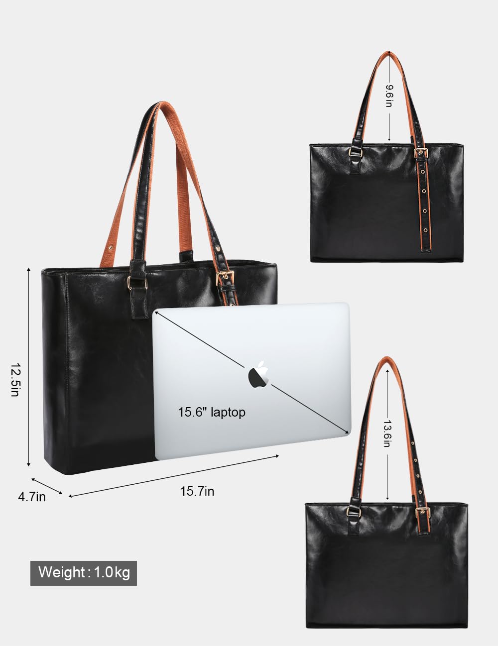Stylish 15.6 Inch Laptop Bag for Women - Professional Business Office Computer Tote Bag with Padded Compartment | Perfect for Work, Travel & Daily Commute