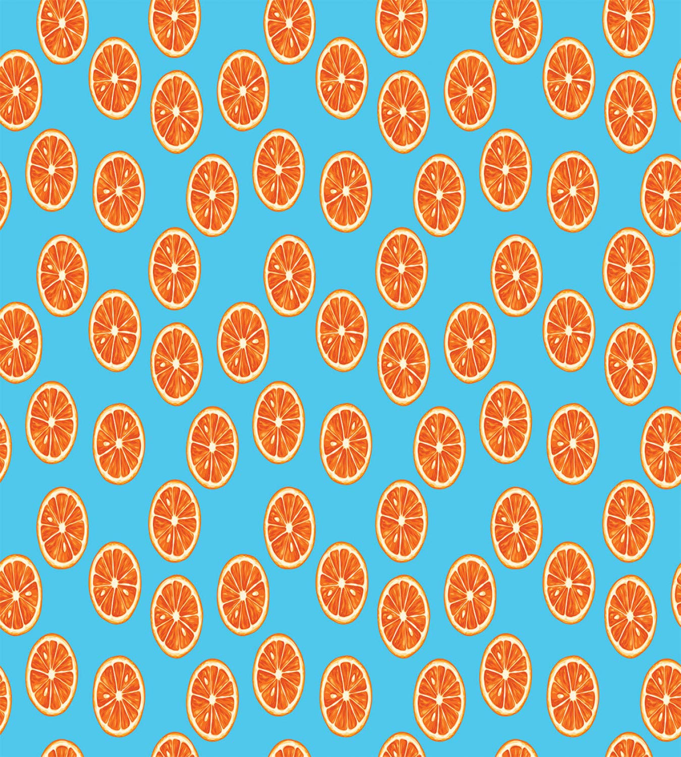 Ambesonne Queen Size Duvet Cover Set - 3 Piece Bedding with 2 Pillow Shams, Exotic Citrus Fruit Pattern in Sky Blue & Burnt Orange | Stylish Home Decor for Bedroom, Guest Room, or Dorm