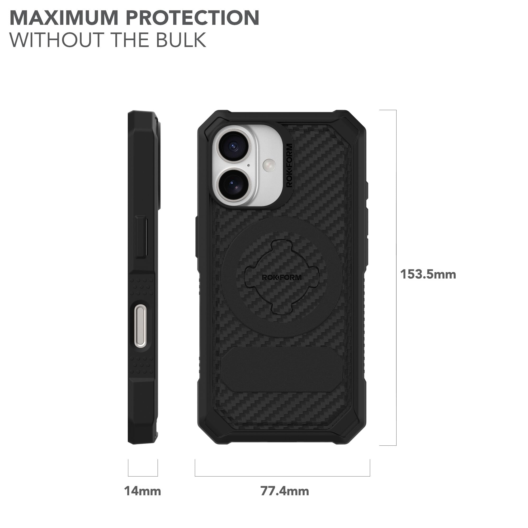 Rokform Rugged Magnetic iPhone 16 Case with RokLock Twist Lock | Drop Tested Armor Protection | Perfect for Outdoor Adventures & Active Lifestyles