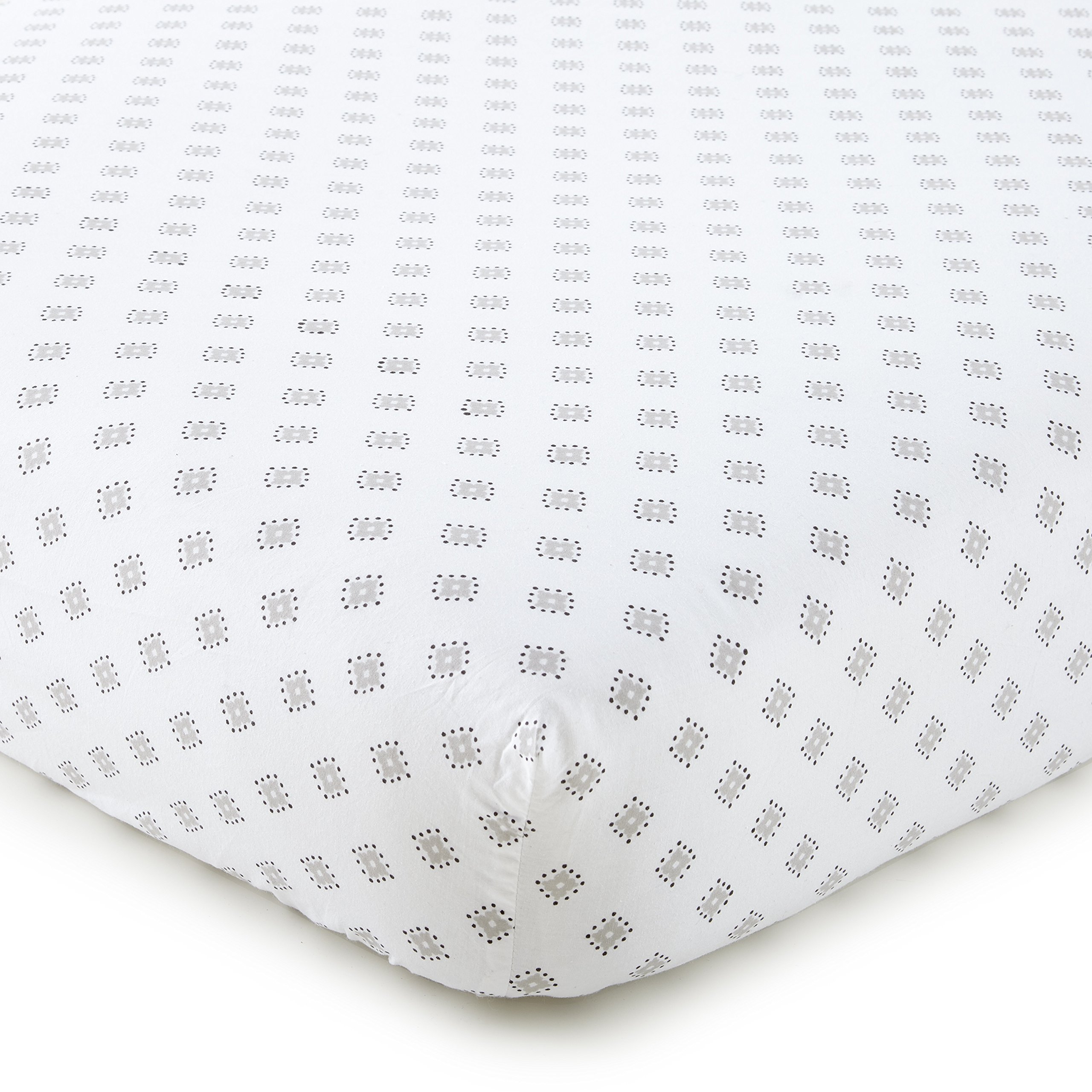 Levtex Home Baby Willow 5-Piece Crib Bedding Set - Soft Cotton Nursery Bedding for Boys & Girls, White - Perfect for Newborns, Infant Cribs & Baby Showers