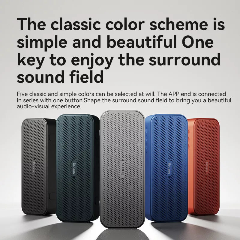 Sanag X15 Wireless Bluetooth Speaker - Portable Square-Shaped Speaker with HD Sound, IPX7 Waterproof, 24H Playtime for Outdoor, Travel, Pool Party & Home Use