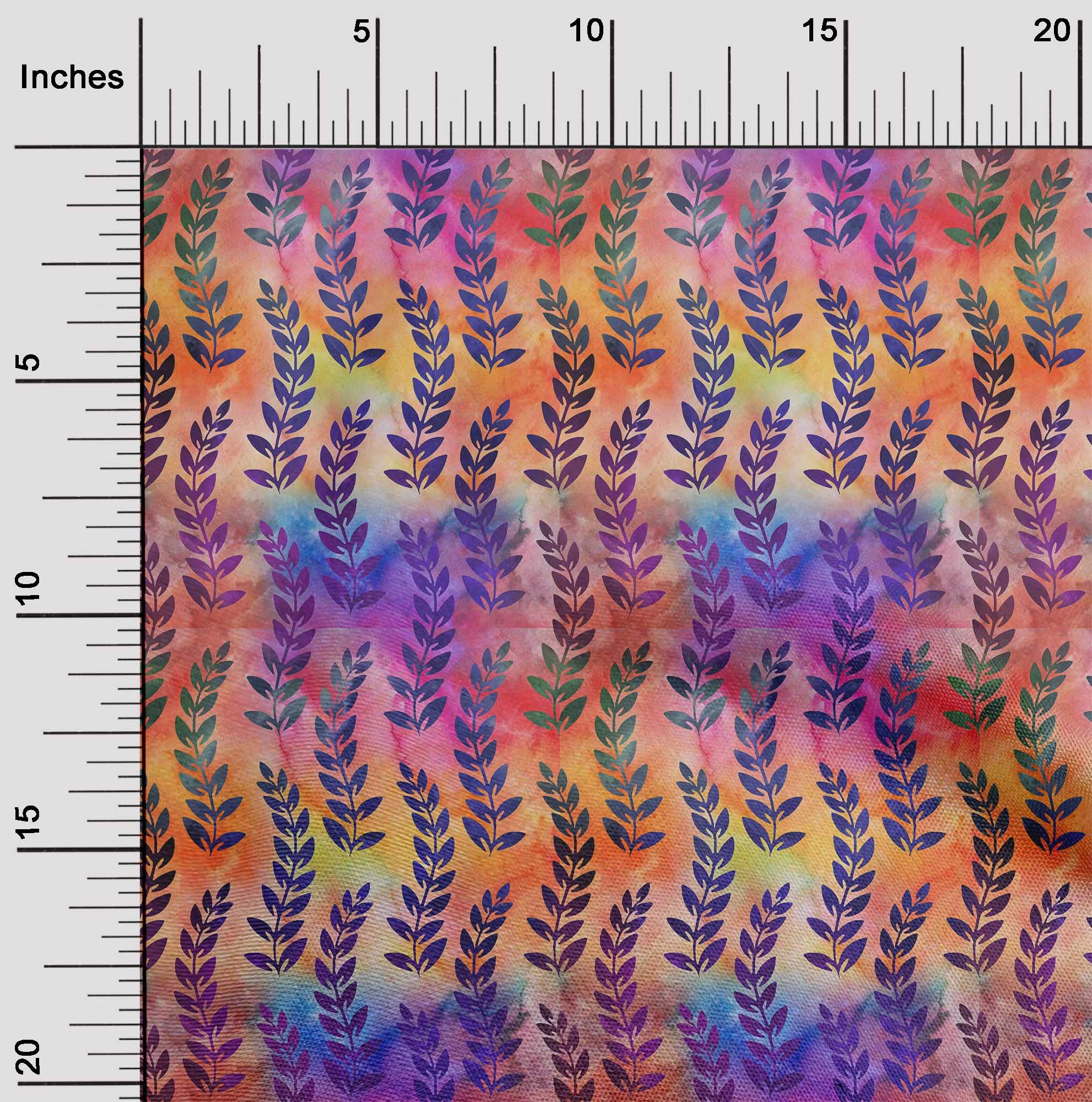 oneOone Viscose Chiffon Orange Batik Fabric by The Yard - 42 Inch Wide Printed DIY Sewing Material for Dresses, Scarves & Home Decor | Y8