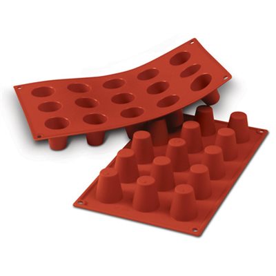 Siliko Mart Mini Cylinder Silicone Mold - 15 Pieces for Baking, Candles, Soap Making & DIY Crafts - Perfect for Cupcake Toppers, Resin Art & Chocolate Molds