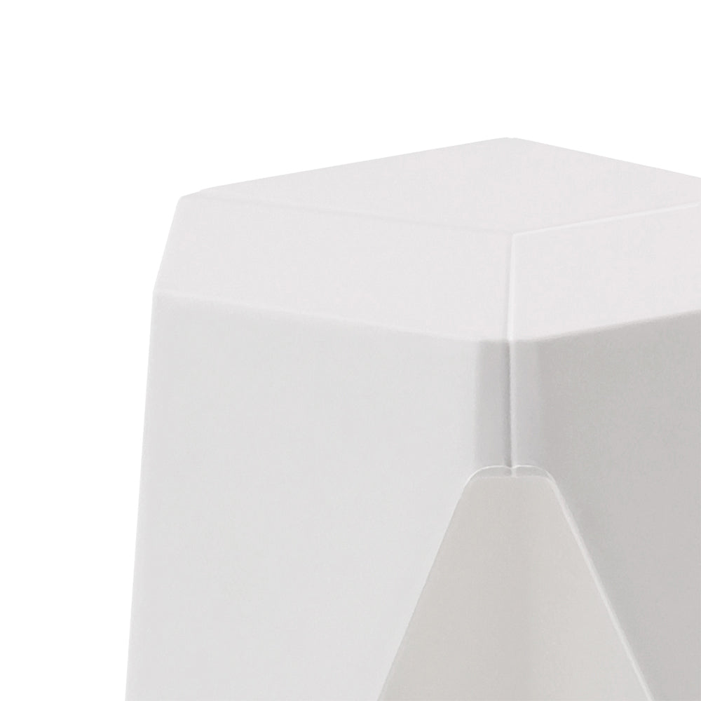 2-Pack White Plastic Bar Stools with Puzzle Design - Perfect for Kitchen Islands, Game Rooms & Small Spaces