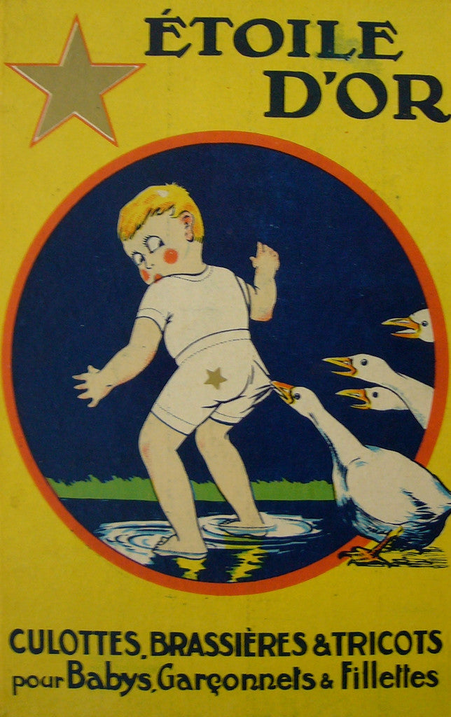 Vintage 1940s Original French Etoile D'or Advertisement Poster - Retro Wall Art Decor for Home, Office & Cafe Display