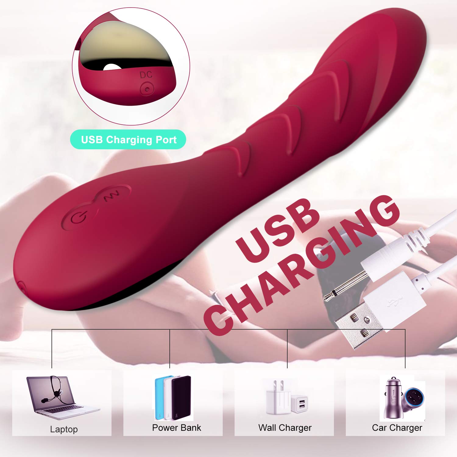 Powerful Silent Clitoral Vibrator for Women - YICOCO Rechargeable G-Spot & Anal Stimulator with 12 Vibration Modes, Ultra Soft Silicone - Perfect for Couples Play & Solo Pleasure