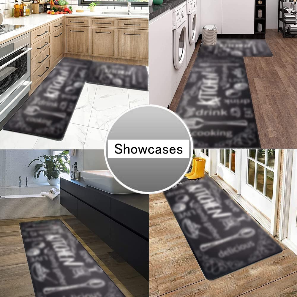 Violet Moroccan Trellis Kitchen Mat Set of 2 - Cushioned Anti-Fatigue Floor Rug for Kitchen, Home & Office - Non-Slip Sink Mat for Comfortable Standing - Perfect for Cooking, Dishwashing & Workspaces