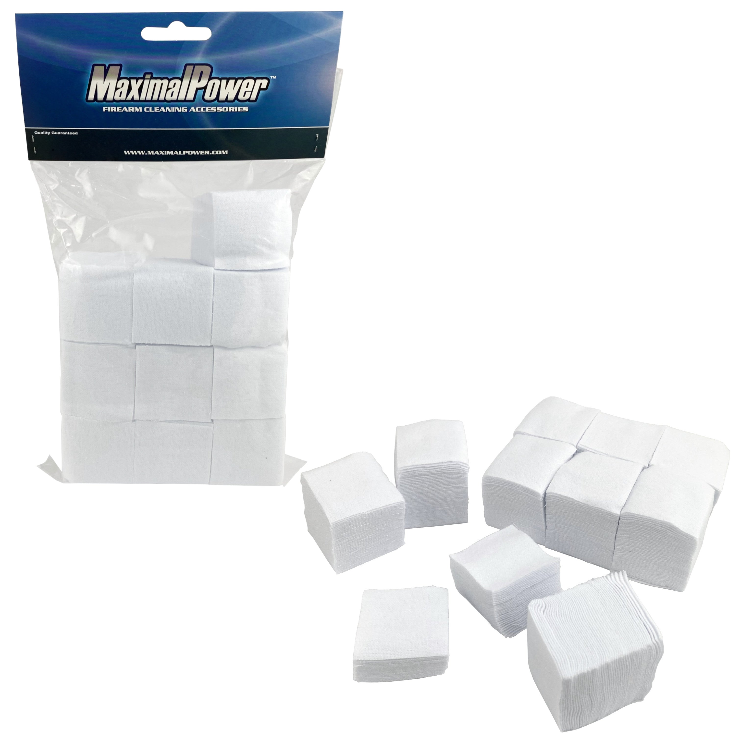 1 1/2 Inch Cotton Gun Cleaning Patches for .240 to .310 Caliber - 500 Count Bulk Pack - Perfect for Rifle, Pistol, and Shotgun Maintenance