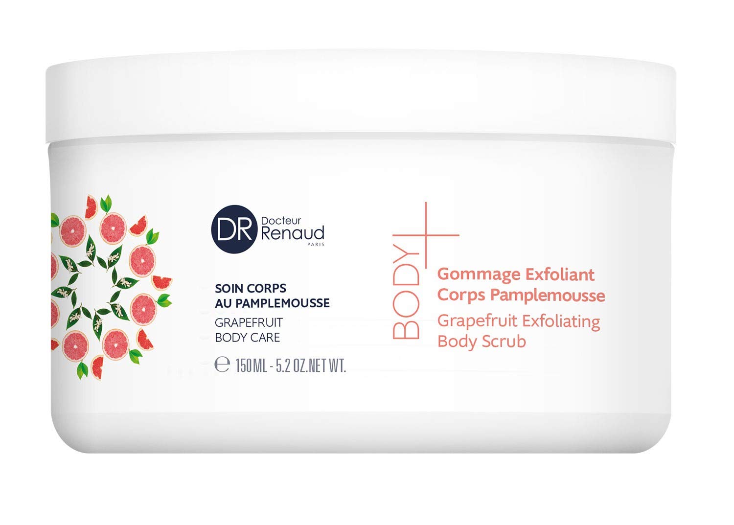 Dr. Renaud Grapefruit Exfoliating Body Scrub - Natural Skin Care for Smooth & Glowing Skin - Perfect for Shower & Spa Days
