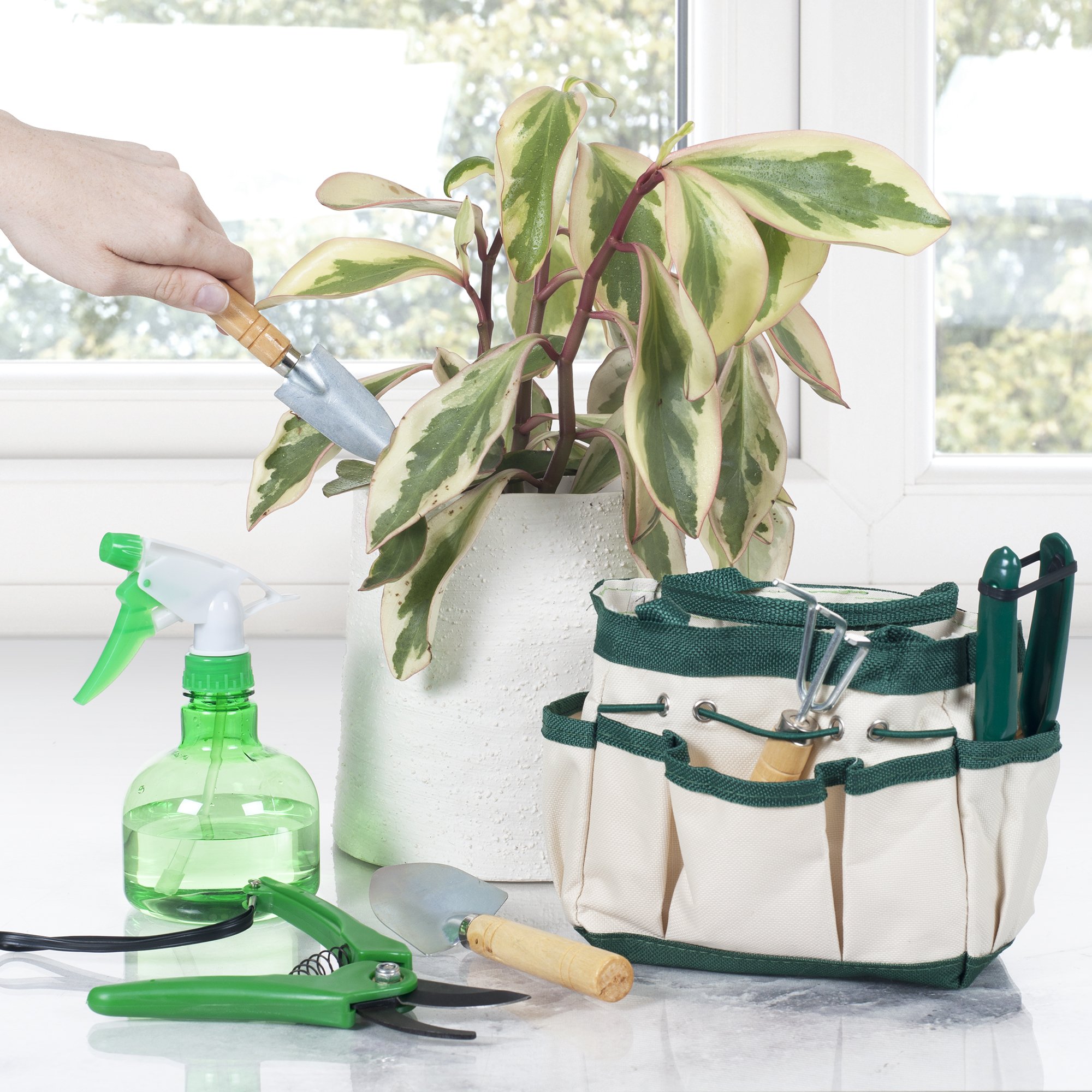 7-Piece Mini Gardening Tool Set for Succulents, Herbs & Bonsai - Perfect for Indoor Planting & Repotting