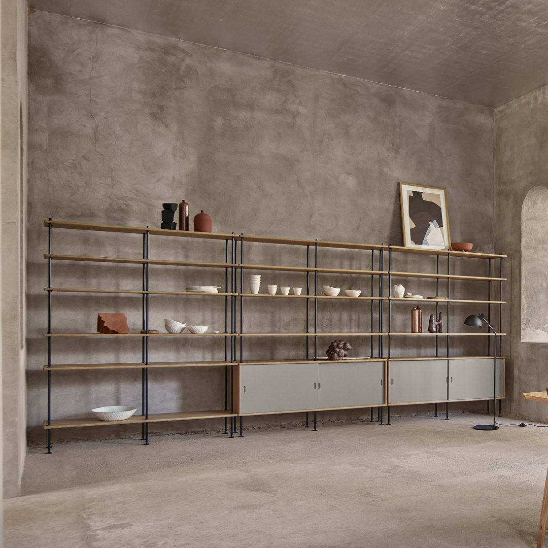 BM0253 Modular Shelving System - Versatile Storage Solution for Home & Office Organization - Easy to Assemble Wall Shelves for Living Room, Bedroom, Garage & Workspace