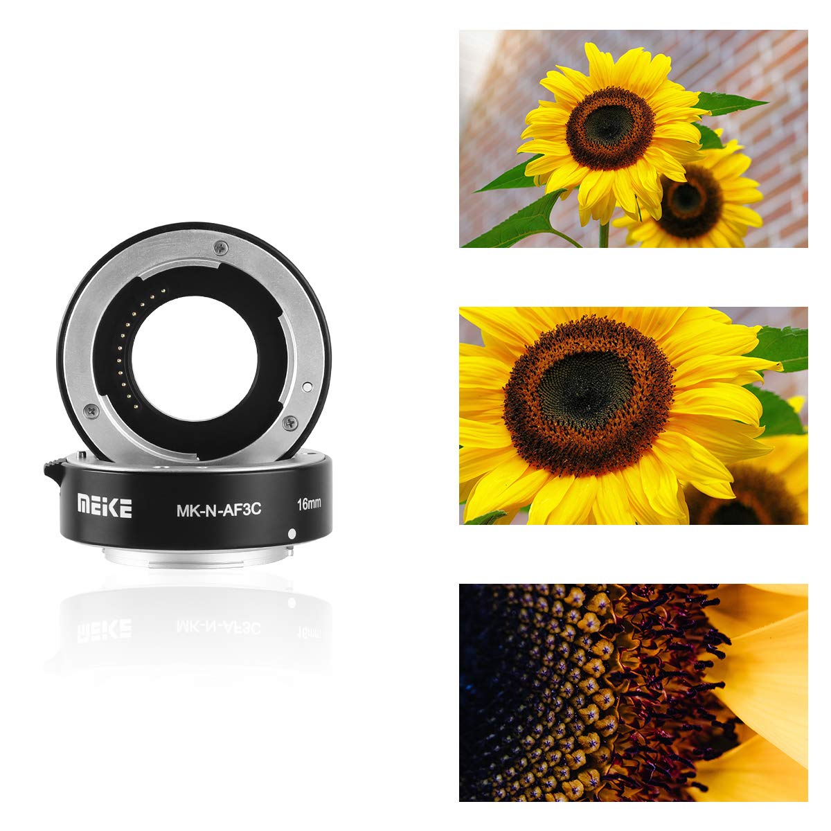 MEKE MK-N-AF3C-Black All Metal Auto Focus Macro Extension Tube Adapter for Nikon N1-Mount Mirrorless Cameras (J1 J2 J3 V1 V2) - Perfect for Close-Up Photography, Product Shots & Macro Shooting
