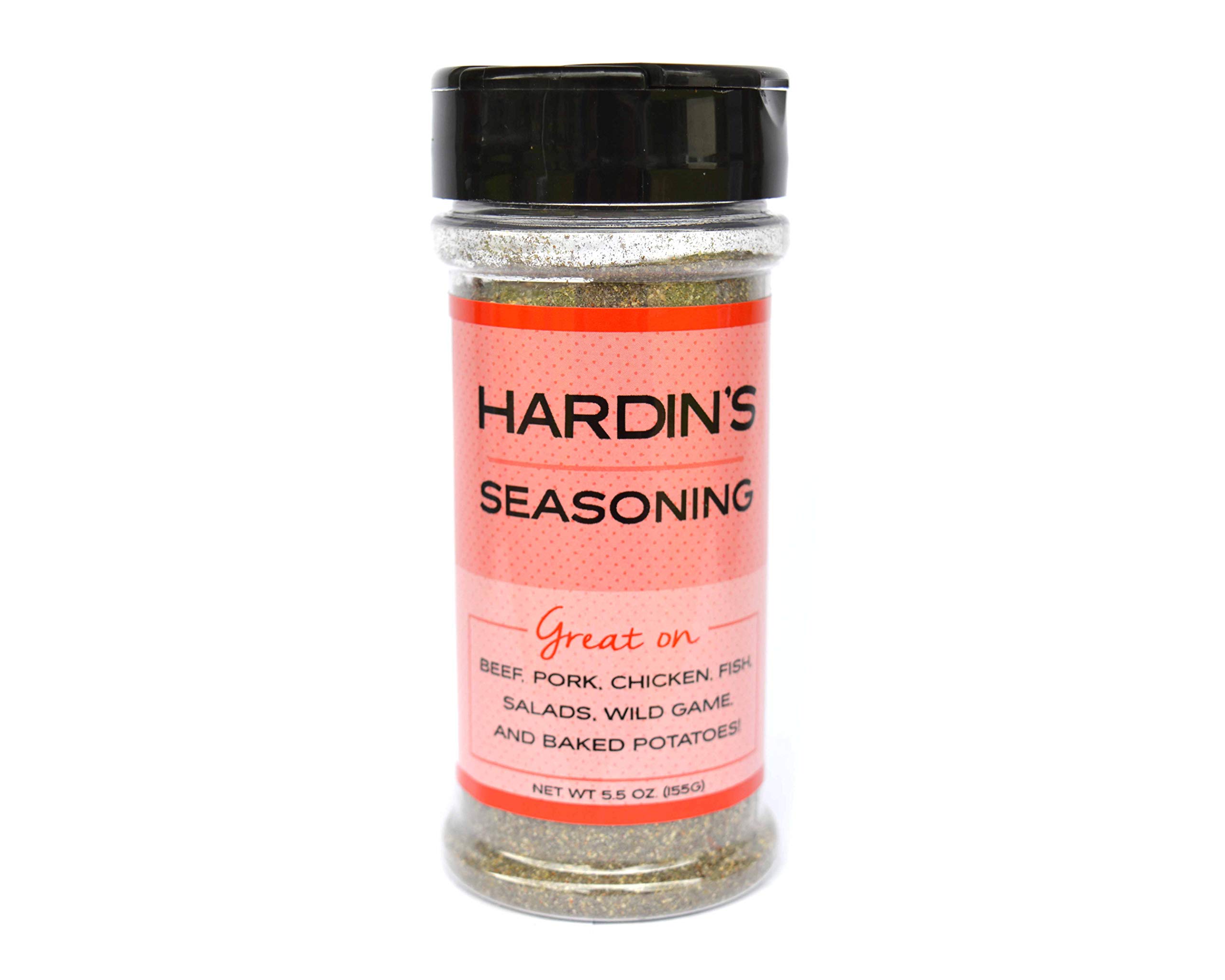 PLESIU Hardins Seasoning 5.5 Oz - All-Purpose Meat Rub for Beef, Pork, Chicken, Wild Game & Vegetables - Perfect for Grilling, BBQ, Salads & Baked Potatoes - Gourmet Seasoning Blend for Home Cooking & Outdoor Cooking