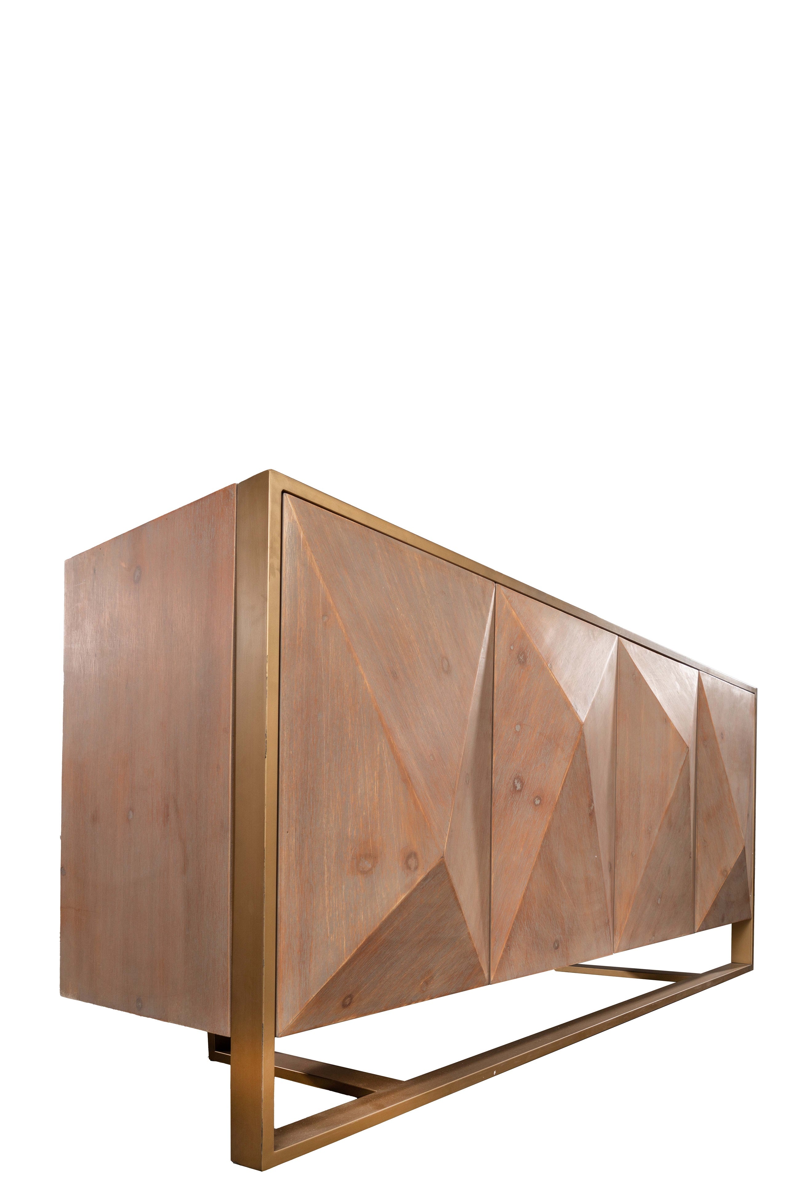 Modern Cleo Spike Sideboard with Storage - Mid-Century Style Buffet Cabinet for Dining Room & Living Room - Perfect for Home Decor & Entertaining Guests