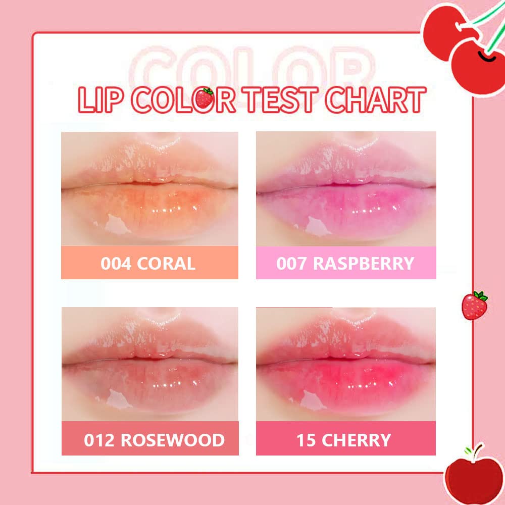**Plumping Lip Oil with Hydrating Gloss & Tinted Balm – Long-Lasting Nourishing Lip Care, Non-Sticky Glitter Shine Primer (Rosewood) – Perfect for Daily Moisture & Nighttime Lip Treatment**